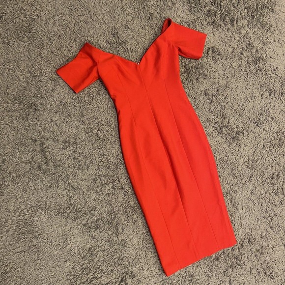 Cinq À Sept NWOT Birch Sheath Dress in Scarlet Red Size 4 - Picture 8 of 16
